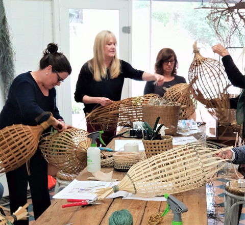 Fish Trap Lampshade Weaving - Palm Beach Accommodation 0
