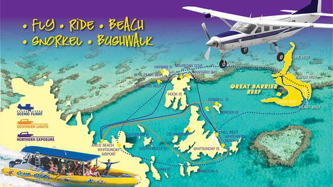 Scenic Flight - Great Barrier Reef, Heart Reef, Whitehaven Beach & Hill Inlet! - Palm Beach Accommodation 0